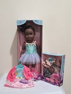My Life Fashion Harmony Doll with Teal & Lavender Outfit Plus 2 More Outfits